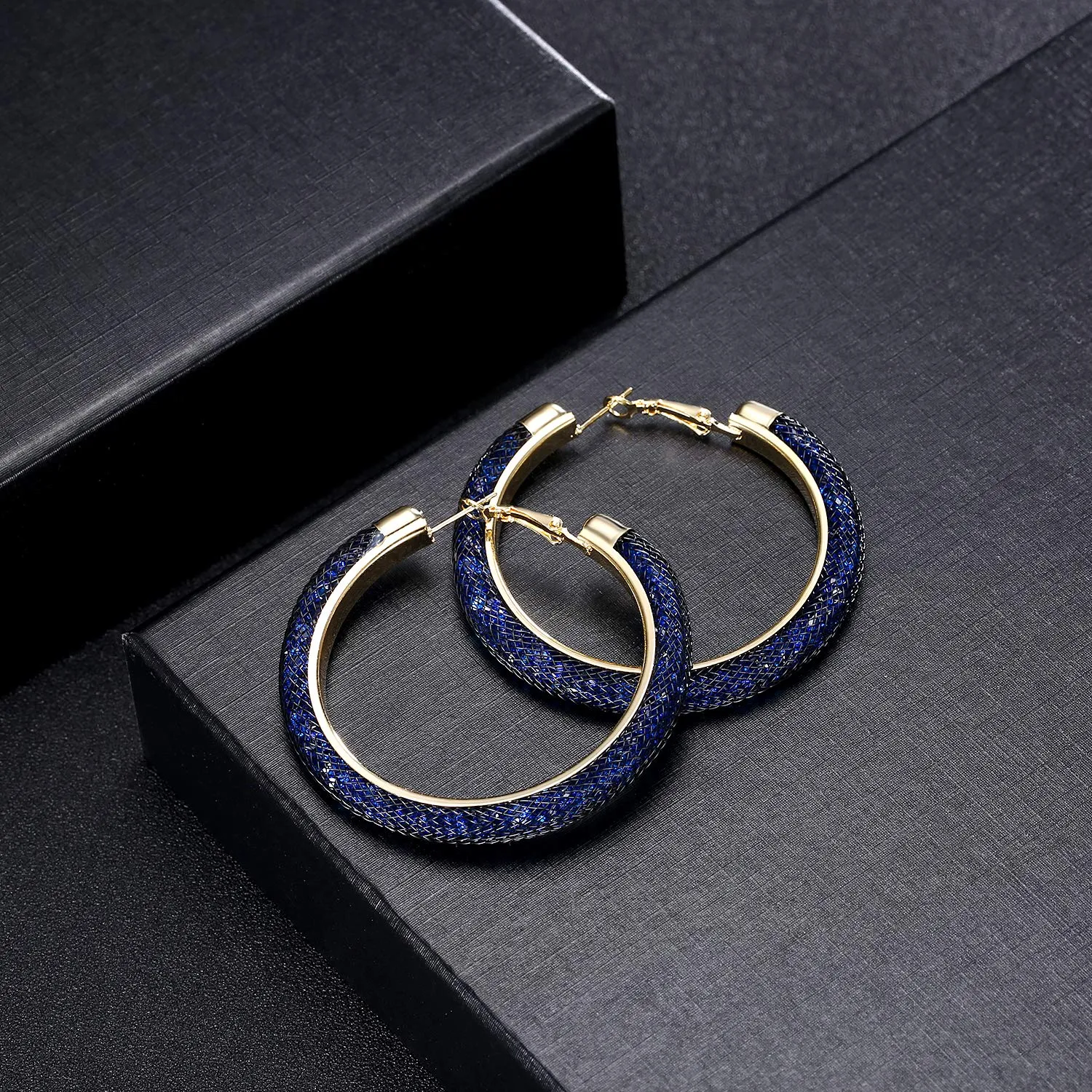 Yellow Chimes Exclusive Crystal-Filled Stylish Fashion Hoops Earrings for Women and Girls